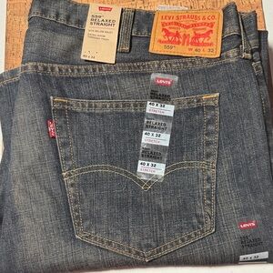 Levi's 559 Relaxed straight Fit Jeans - Dark Blue 40 x 32 NEW with tags
